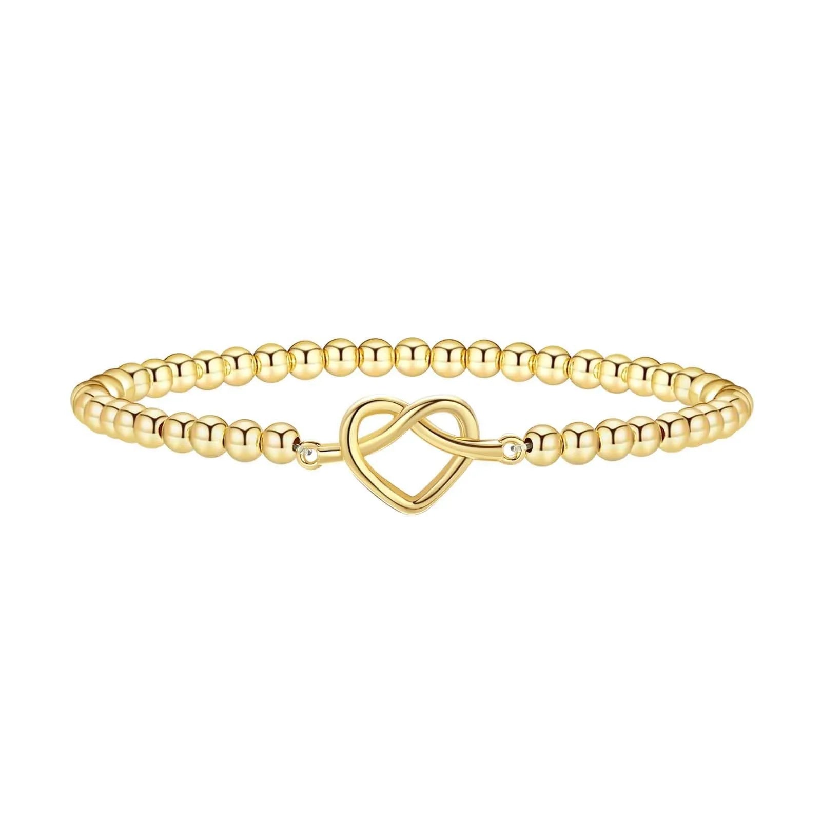 Adjustable stainless steel beaded bracelet with geometric round beads in six colour options