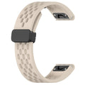 Fenix8 quick-release silicone watch strap in multiple colours showing porous texture and tool-free mechanism