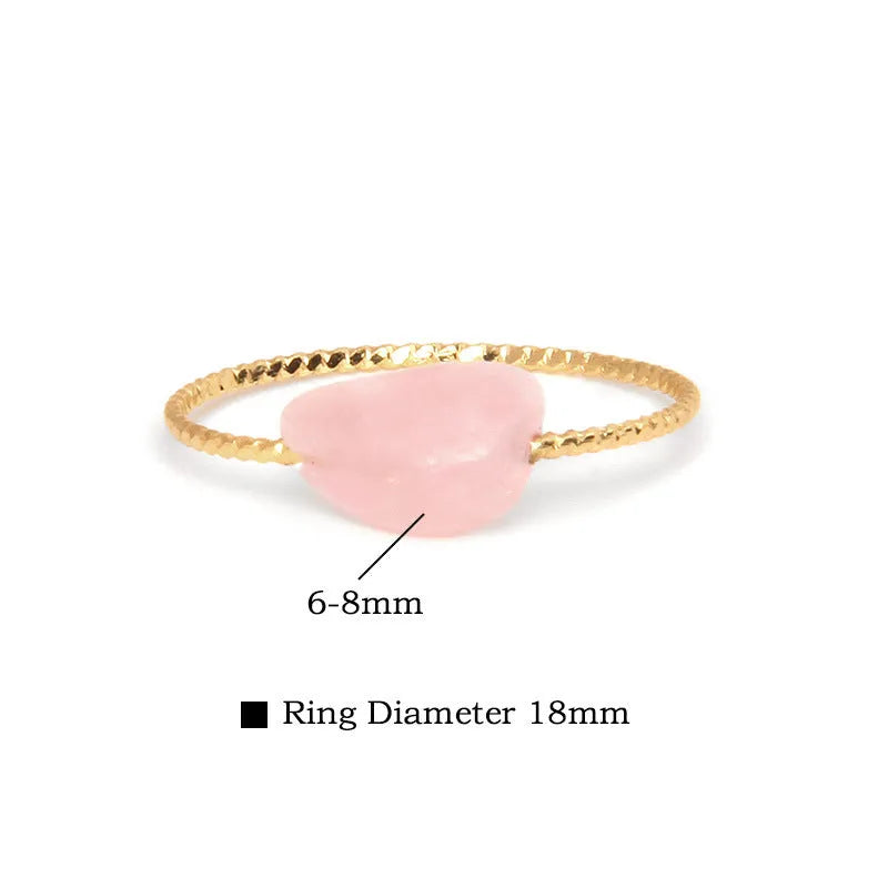 Geometric agate ring for women showing original design with clean lines and natural stone banding patterns