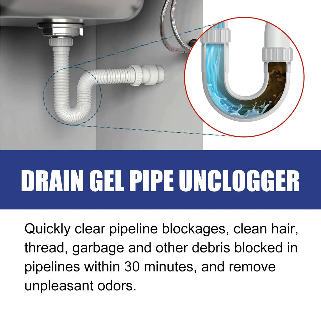 Pipe Dredge Agent packaging showing 100g net content for sewer and toilet applications