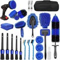 26-piece automotive cleaning kit with car wash brush and accessories for vehicle maintenance