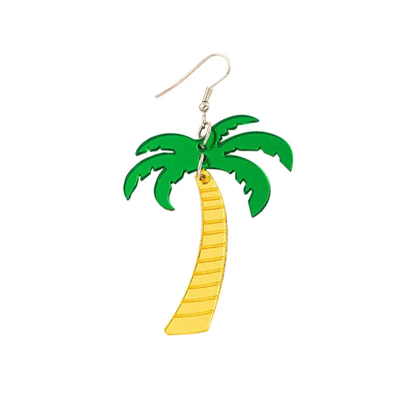 Drop-shaped acrylic earrings with alloy hook in five colour options, measuring 3cm length with 1.5cm maximum width