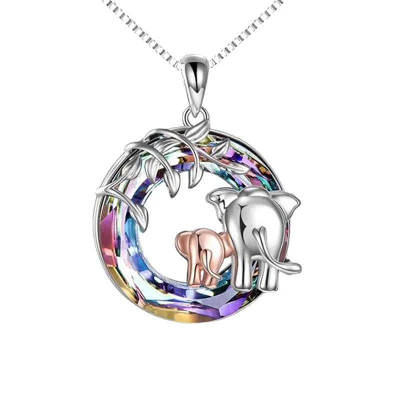 Platinum-coloured adjustable women's necklace with geometric diamond pendant featuring Saturn design