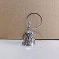Vintage angel feather keychain and necklace set with electroplated alloy construction showing feather design detail