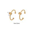 Golden electroplated stainless steel DIY ring setting with totem pattern in medium size