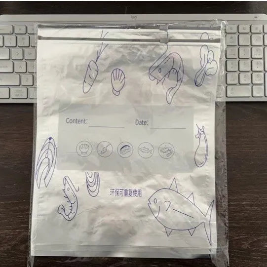 Aluminium foil sealed bags in three sizes with heat resistance from minus 60 to 100 degrees Celsius