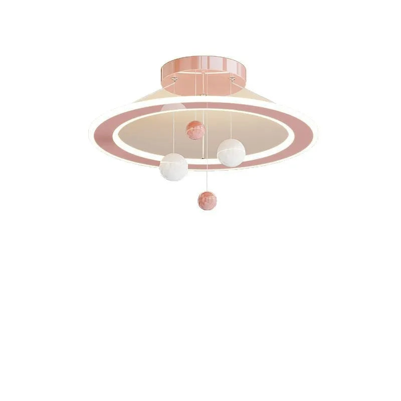 Modern children's bedroom chandelier ceiling light with adjustable 220V dimming in white or pink light options