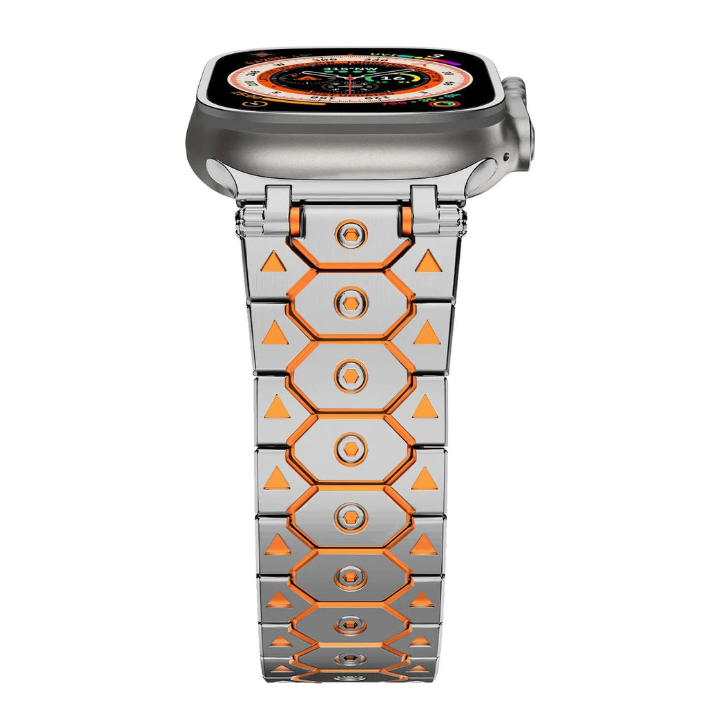 Stainless steel mesh watch strap for iPhone smartwatches in multiple colour options