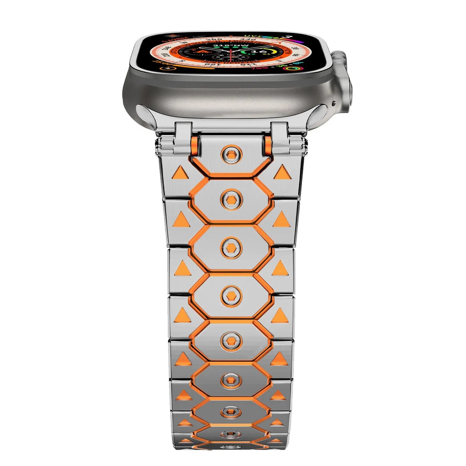 Stainless steel mesh watch strap for iPhone smartwatches in multiple colour options