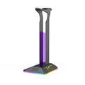 RGB colour changing headset display bracket with dual USB ports and 1.5 metre cable