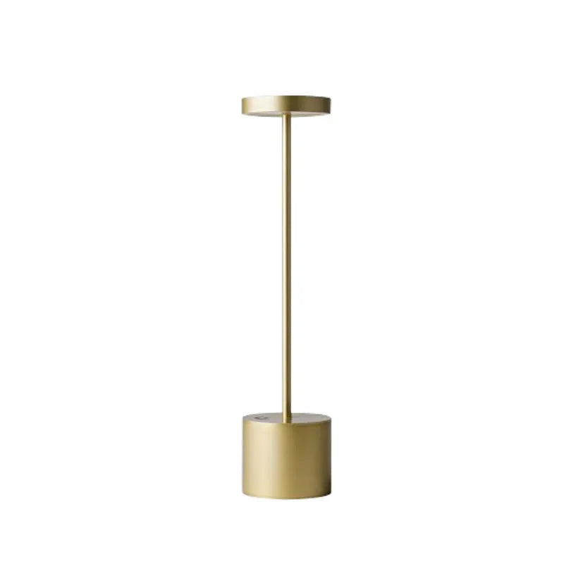All-aluminium rechargeable LED desk lamp with touch dimming control in silver finish