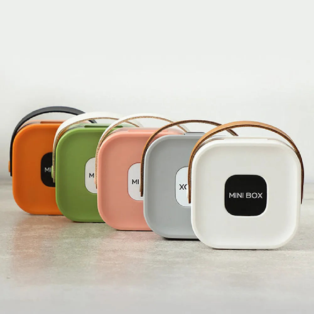 Multifunctional portable storage box in polypropylene for organising data cables and Bluetooth headsets