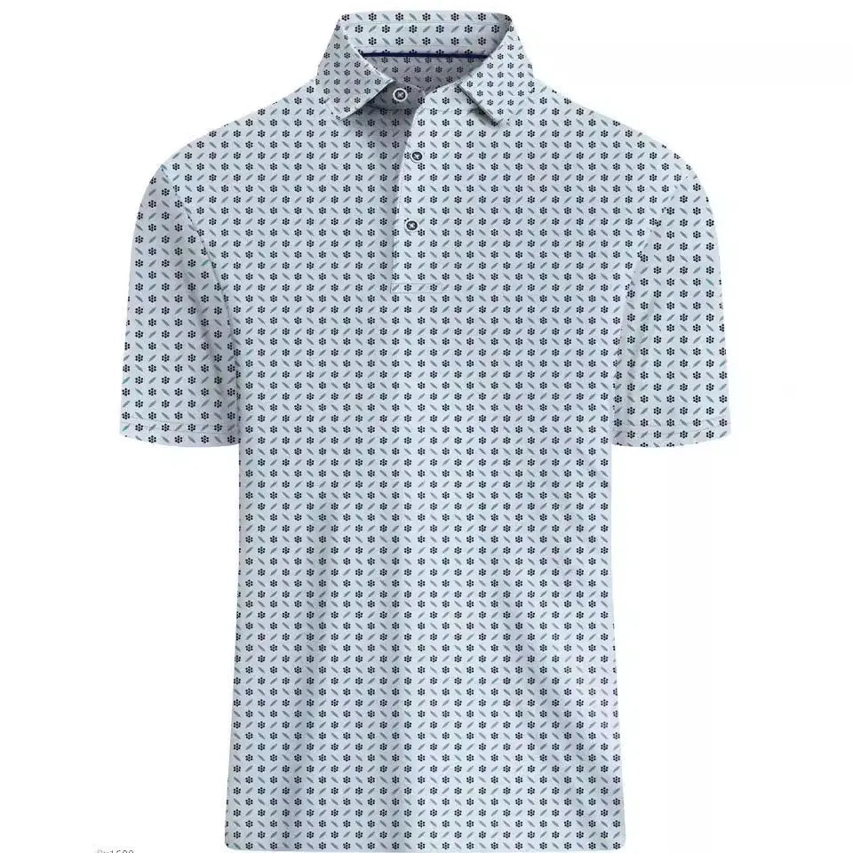 3D printing men's short sleeve t-shirt with zipper decorations on mesh fabric in Japanese retro style