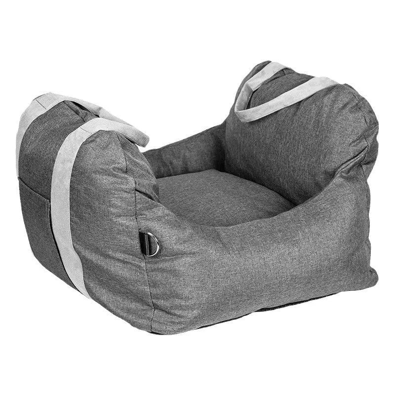 Portable cloth dog car kennel and doghouse in dark gray, light gray or dark khaki, sizes S and L