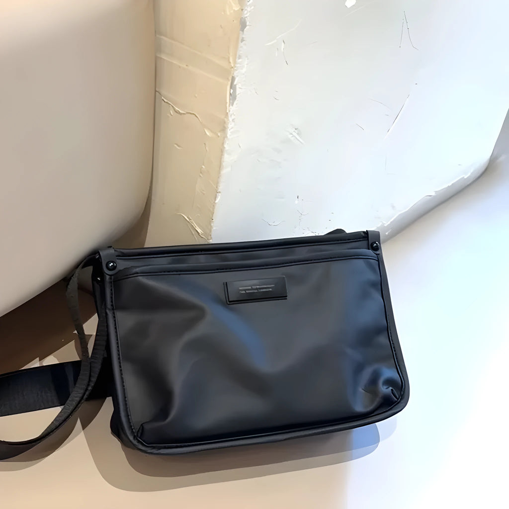 Oxford cloth unisex crossbody bag with retro small square design in trendy cool colour