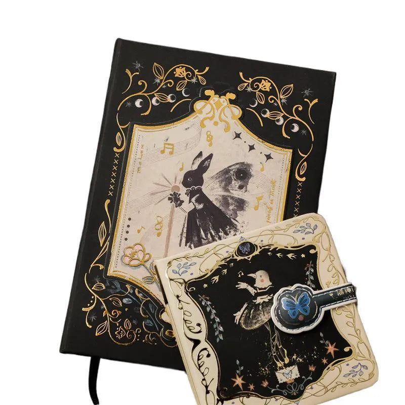 Retro Art THALO A5 notebook with gothic style cover, 40g wood pulp paper, and 11.6 x 16.5cm size