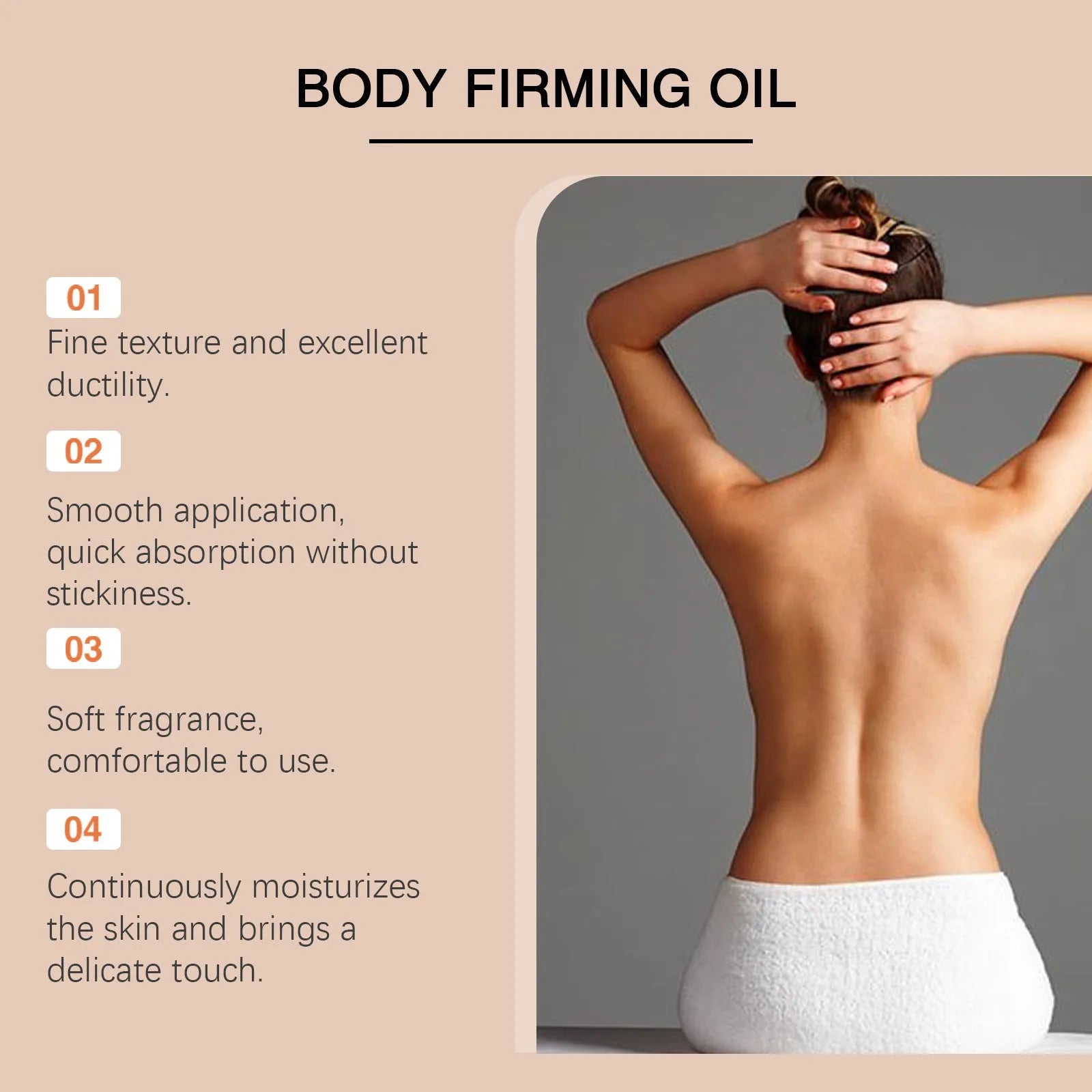 100ml nourishing body oil bottle with hyaluronic acid and coffee seed oil formula