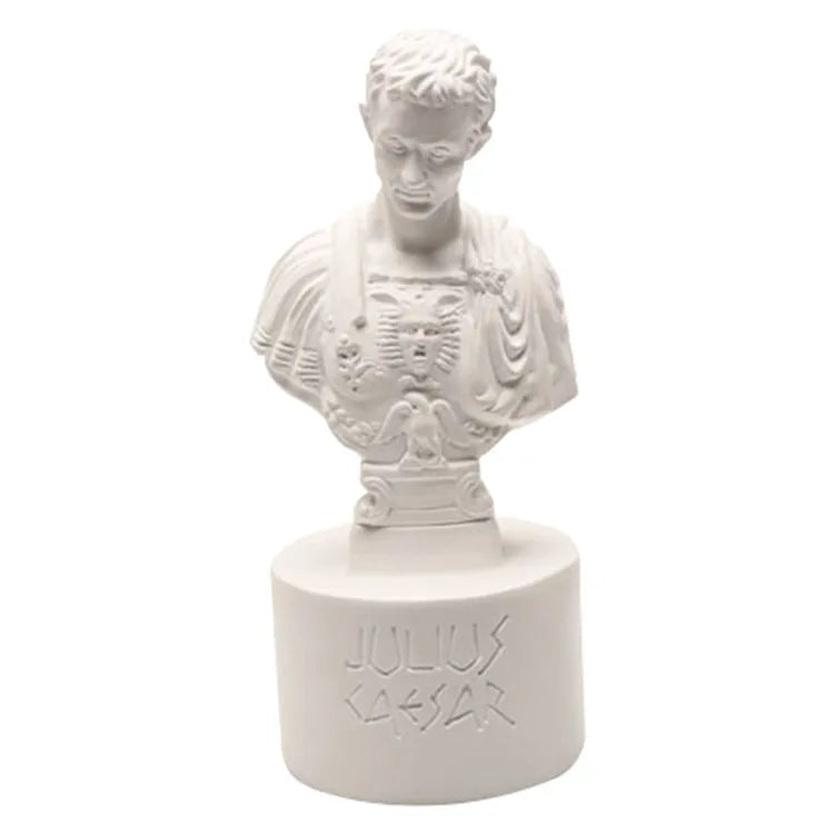 White American character modelling pen holder on desk holding multiple pens, 10cm tall synthetic resin organiser