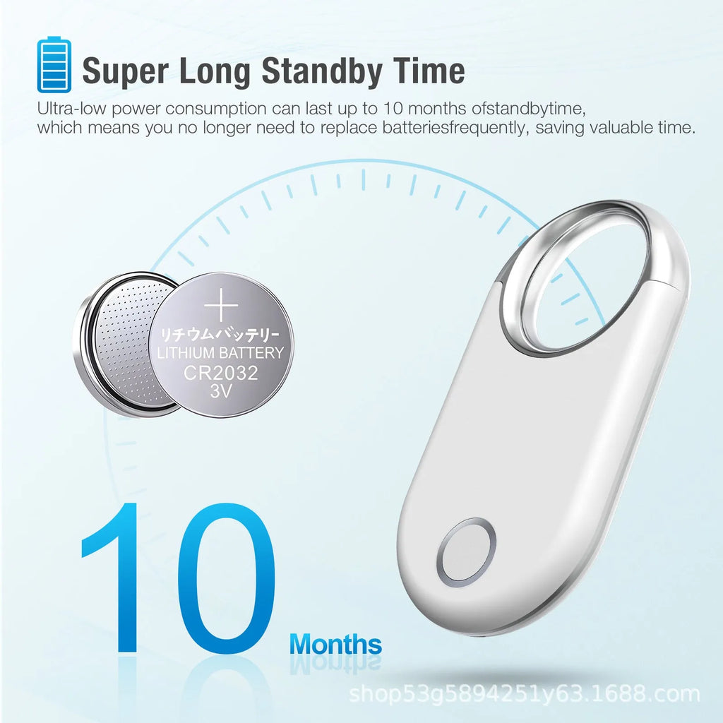 Black and white GPS anti-loss device for tracking pets and children, showing compact size and USB port
