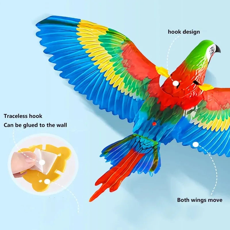 Plastic hanging eagle cat interactive toy with rotating teaser design in 25cm and 43cm lengths