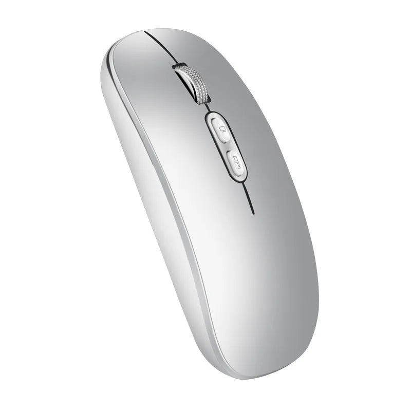 iMice wireless rechargeable silent mouse, 2.4GHz, 1600DPI, 113 x 57 x 25mm, black or silver grey, for laptop and desktop