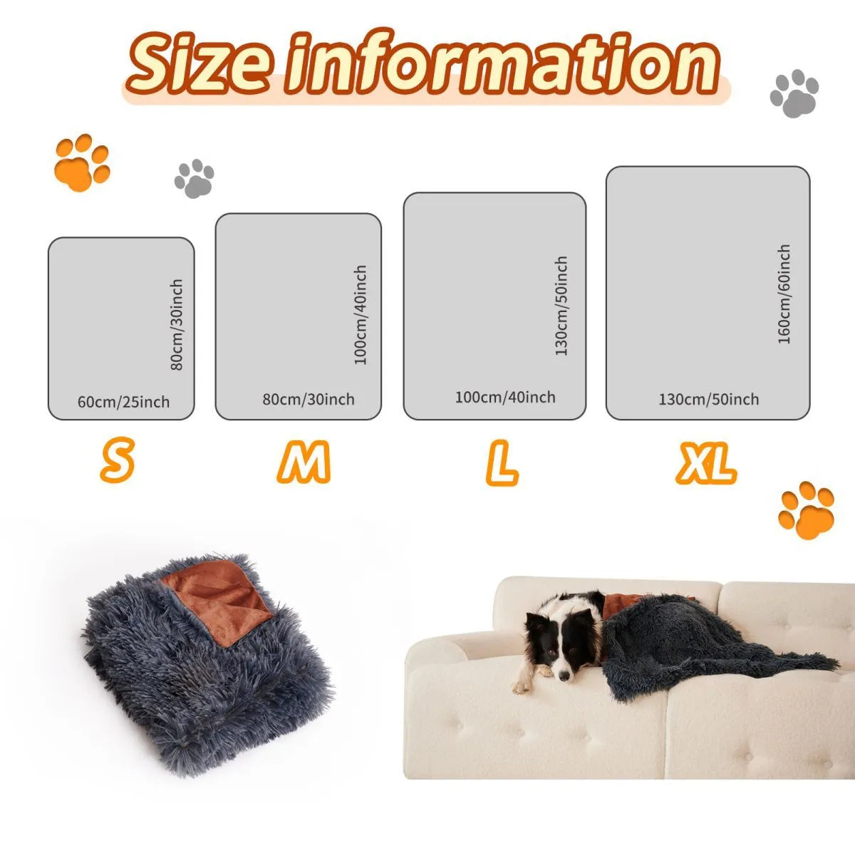 Light grey velvet pet blanket folded on a sofa next to a sleeping dog.