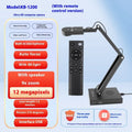 Computer live camera with microphone showing 8MP sensor, USB 2.0 cable, dimensions approximately 8x5x5cm