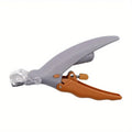 Yellow LED light pet nail trimmer with magnifying glass for cutting cat and dog nails