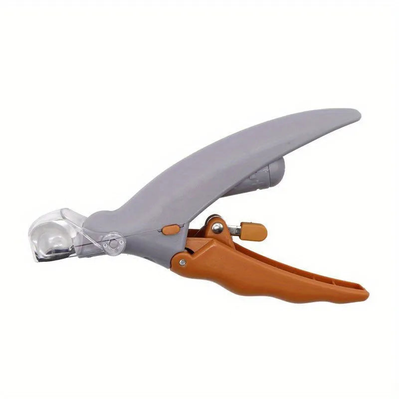 Yellow LED light pet nail trimmer with magnifying glass for cutting cat and dog nails