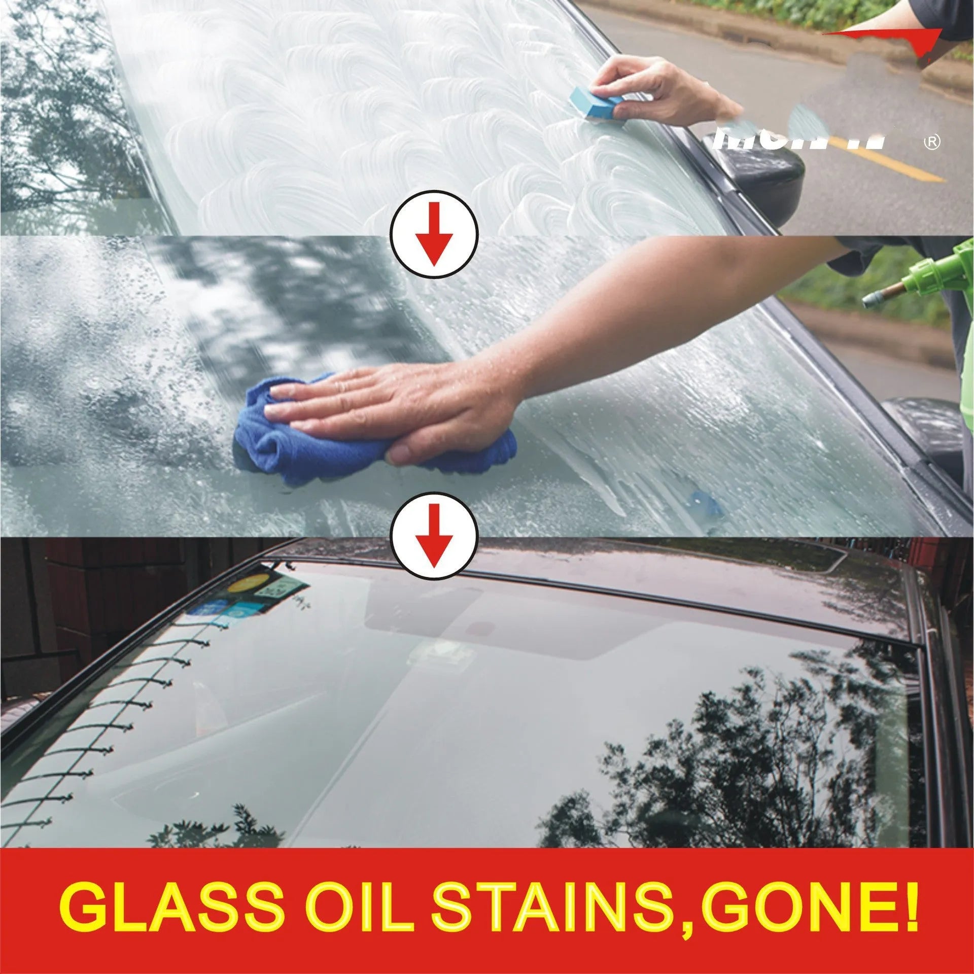15ml white spray bottle of automotive glass anti-fog treatment with English packaging
