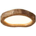 Wood grain finish ceiling lamp in new Chinese style with LED light source for bedroom illumination