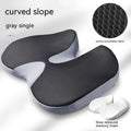 Curved bevel seat cushion in black with memory foam core for tailbone and lower back support