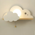 Cloud-shaped glass wall lamp with E27 bulb holder in grey, pink or white finish
