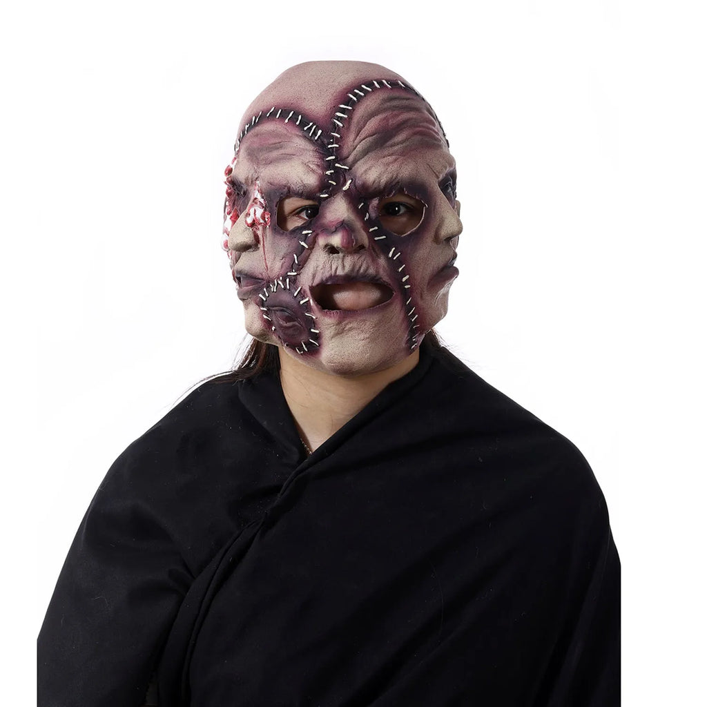 Three-sided grimace horror mask made from natural latex for Halloween costumes