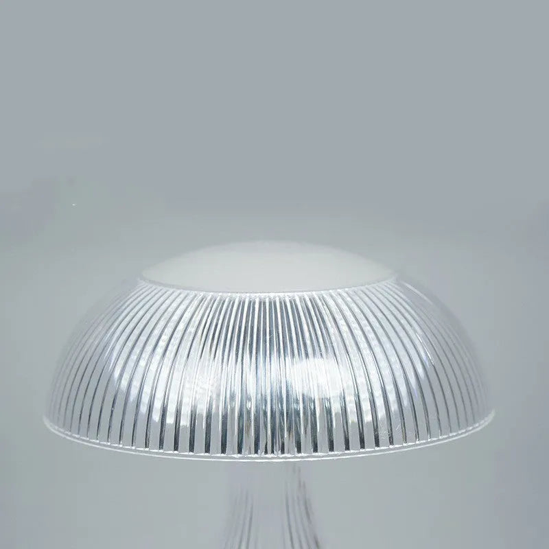 White USB-rechargeable night lamp with touch control and three-colour LED lighting modes