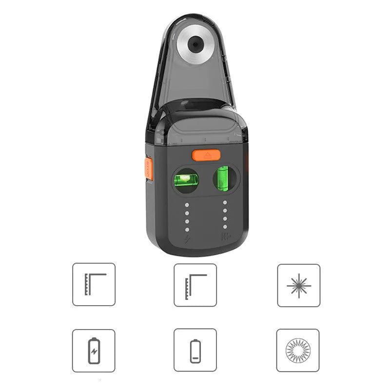 Red dust collection laser level bracket for electric hammer wall drilling and perforation.