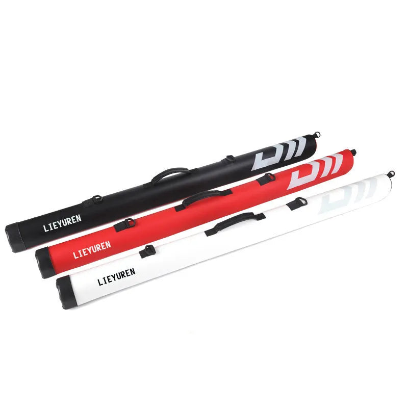 Hard cover fishing rod bag in four colours measuring 1.25 metres length