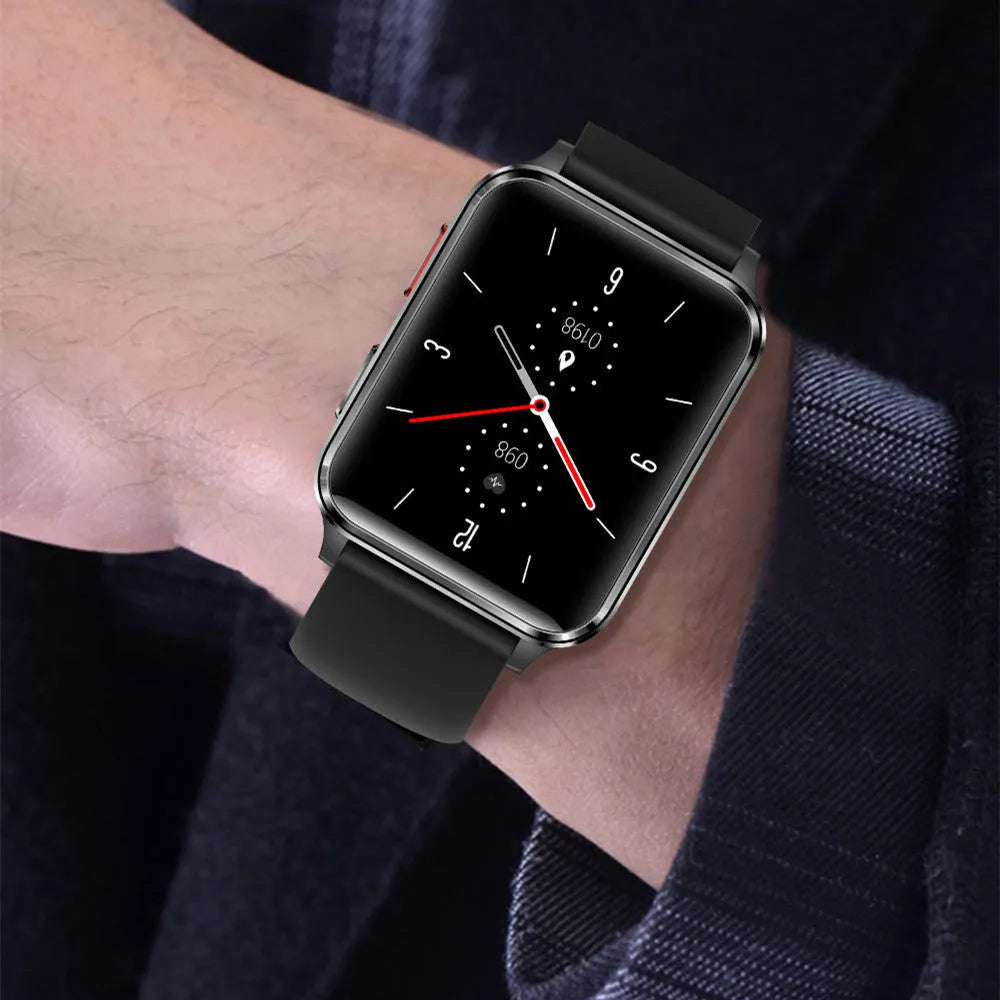 Air Type multi-sport watch with 1.70-inch screen on silicone wristband, showing heart rate display