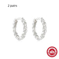 Sterling silver geometric stud earrings with 5mm circle design in gold or silver electroplated finishes