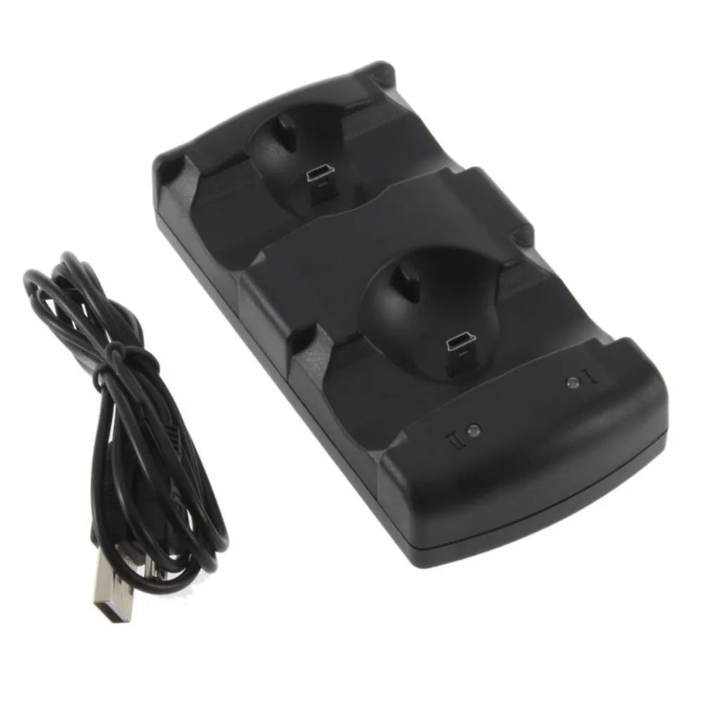 Black PS3 two-in-one USB charging stand for original controllers