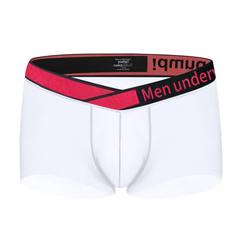 Men's laser gradient low waist seamless underwear in black red white colours