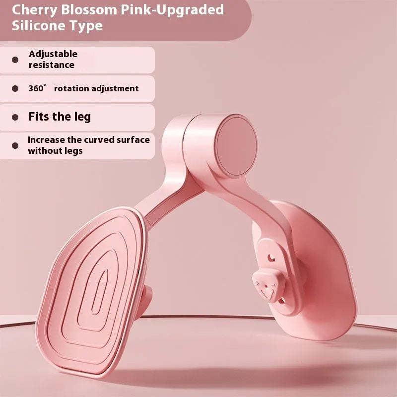 Pink and purple pelvic floor muscle trainer with rubber-coated surface and 3-gear resistance system