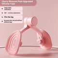 Pink and purple pelvic floor muscle trainer with rubber-coated surface and 3-gear resistance system