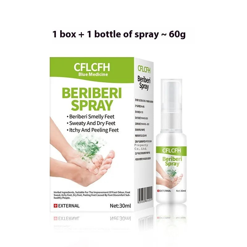 30ml pump spray bottle of English foot odour and antifungal treatment
