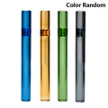 Clear glass telescopic smoking pipe with suction nozzle for water pipes, shown in transparent colour mixing finish