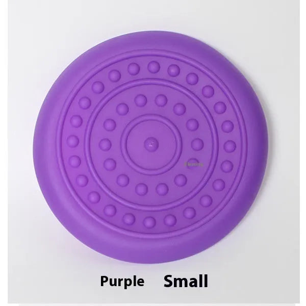 Plastic rubber dog frisbee toy in multiple colour options for outdoor fetch games