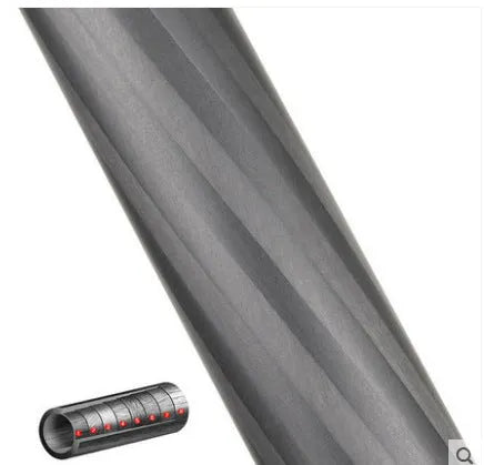 Black carbon fibre monopod for SLR cameras showing telescopic sections extended to 1540mm maximum height