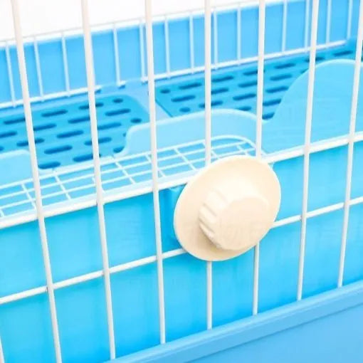Large rabbit square toilet plastic litter tray 30cm x 22cm x 16cm in blue, pink, or yellow for cage use