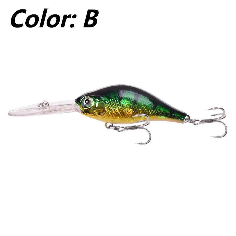 Floating Rock Little Fat Man deep diving fishing lure showing 10.5cm length and diving lip design