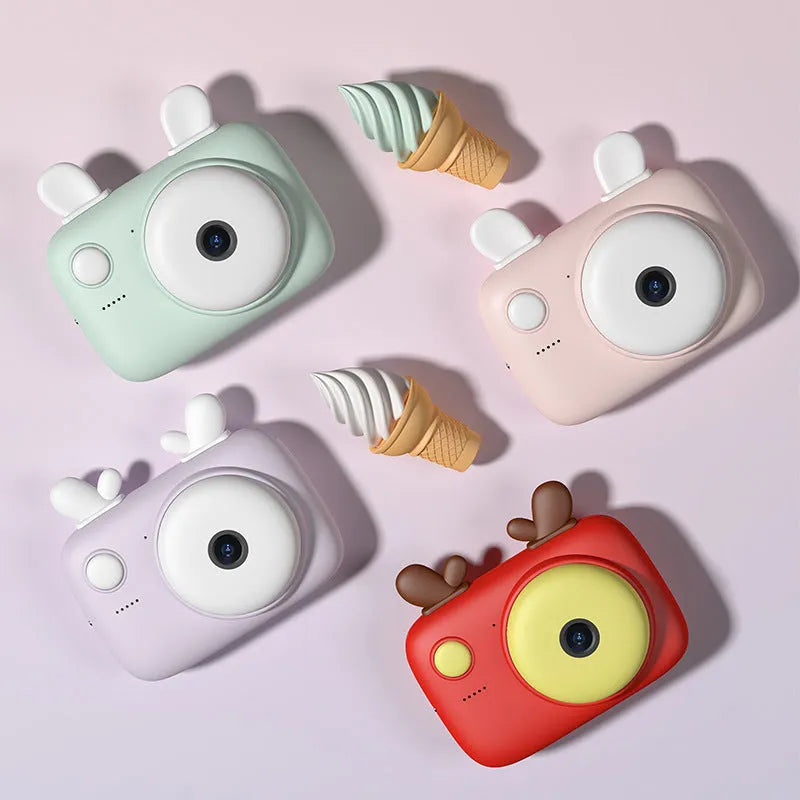 A2 Kids Photo Camera Macaron Mini SLR in green colour with 2.4-inch screen and dual 40MP cameras